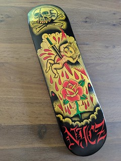Art - Kari got me this hand painted skateboard from local tattoo artist, Paul Nycz