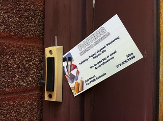 Speling - Found this on my door this morning... Which is great, cause we could really use a fresh coat of pait