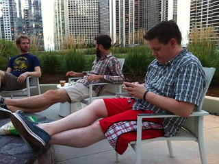 Nick Hatch - Chilling on the Aqua pool deck with campaign folks