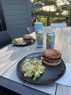 Beautiful night for some wagyu smashers on the deck