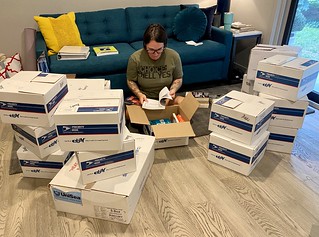 Kari pulled her books out of storage