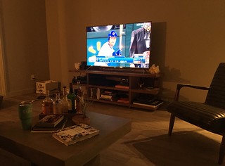 Tech - Watchin the Cubs on a TV. At home. Kinda Gross. Kinda Awesome.