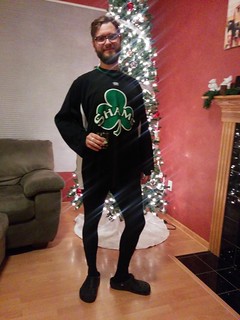 Broomball - Hey, guys! Great news. We won our broomball game tonight. Here I am, celebrating with a glass of ...