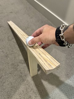 Tiffany - I made a stimpmeter to test the green speed of my carpet. Also, I am a huge nerd.