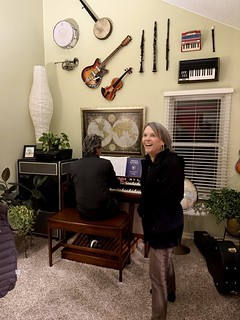 Teresa Reynolds - Mathew shows off his organ