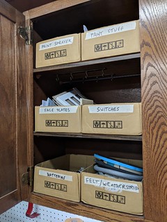 Oi ocha tea boxes are perfectly sized for my workshop cabinets