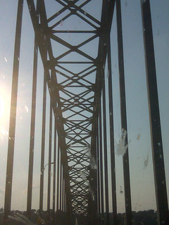Bridge - Buggy windshield over the dubuque bridge.