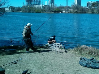 Pulling in a big one