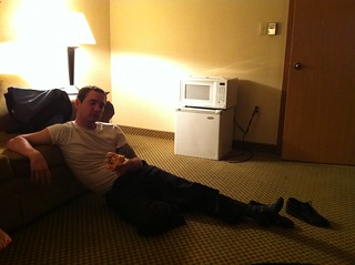 Hanging out in our badass suite!