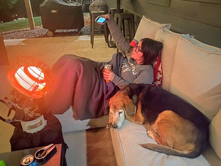 old boye on the patio couch