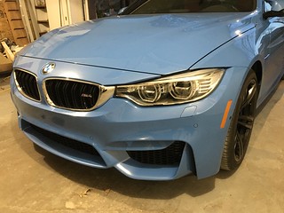Before: chrome grille.