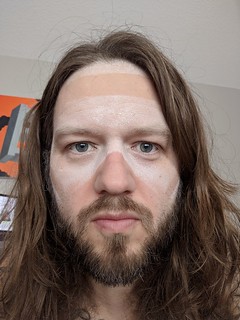 Sprayed my bathroom ceiling... Forgot to cover my face.