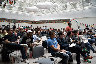 Venmo - Listening to hack week presentations