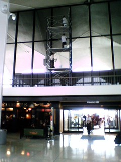 Cleaning Windows at Memphis Airport