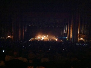 Shows - Standing up on some stacked monitors