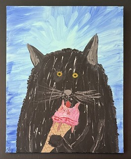 Art - Black cat ice cream