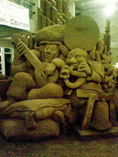 Art - A huge sand sculpture at the fair.  It must've been 15+ feet tall