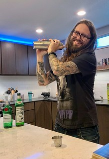 Covid-19 - Making up a fresh batch of quarantinis. Staying in is weird.