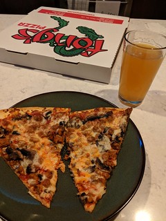 pizza - First pizza n beer of the year. Kari said I needed nourishment.