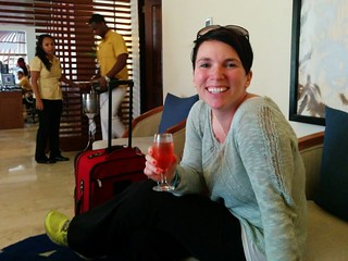 More hotels should offer a seat, champagne, and then come hang out with you while you check you in.