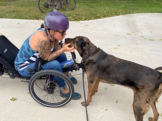 Benny Brooks - Not ready to be let off his leash, but he's ready to hang out.