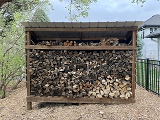 Building - 2 rows deep with more to spare. We’ve got some firewood.