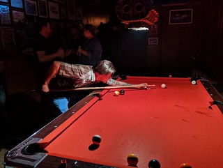 Shootin pool with the Germans