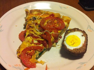pizza - Pizza and Scottish eggs