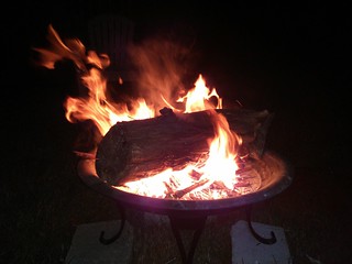 Trying to burn my biggest log