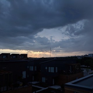 Sunset - Cloudy sunset from the roof deck