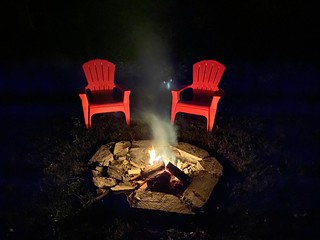 Havin a fire with all my friends