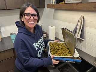 One of Kari’s students brought her a pan of green beans for Associate Principal appreciation week.