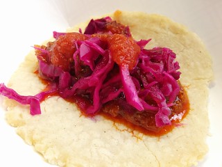 Bacon chorizo taco from tacopocalypse