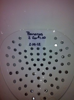 This is a hilarious place to advertise bananas.