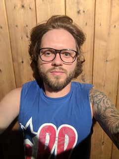 Waiting for my dog to do his thing after biking up the hill for the first time in a while.