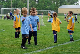 Soccer - Huddle time