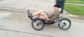 Biking - Bookin it. I wish this was not blurry.