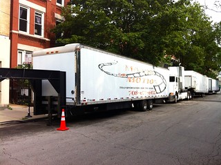 Some film is being shot in my neighborhood