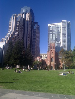 Lunch in the Yerba Buena gardens