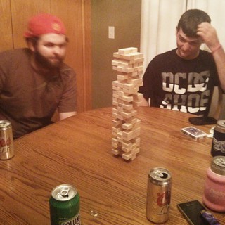 Hangin out at neighbor Mike's