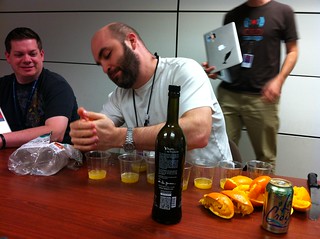 Ratner makes cocktails for the final winds