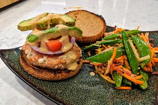 Salmon burger night
