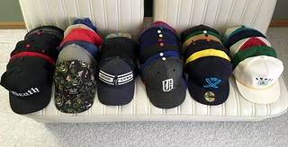 Cleanin closets... Got a few hats.