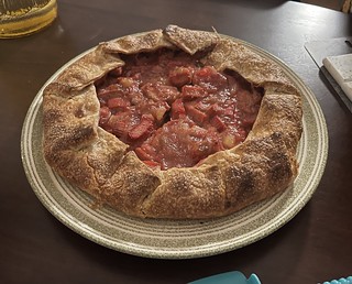 This rhubarb pie galette thing that Sandie made was so damned tasty