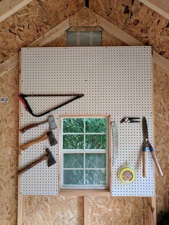 Adding a bit if organization for the shed.