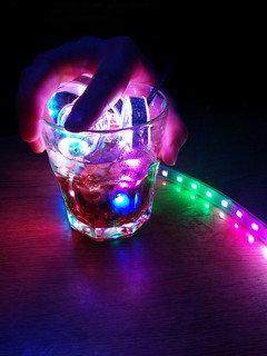 Drinks - Blinky tape is definitely waterproof