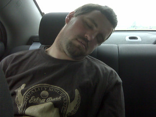 Chuck McGrane - Chuck sleeping on the way up to Minnesota