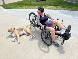 Biking - Durby thought we were just out here to relax for a bit