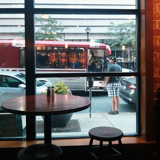 "omg. is that marriott shuttle fully stocked woth liquor???" -kari. not understanding the reflect...