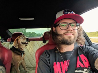 Enjoying a Sunday sunset cruise. 80mph wind in our faces.